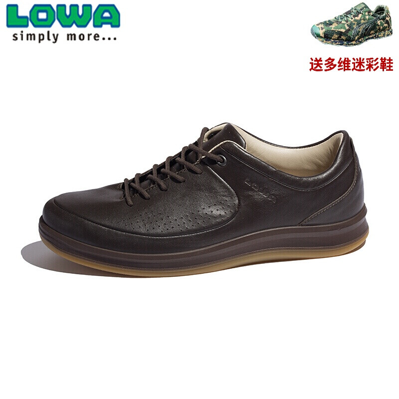 LOWA城市休閑通勤商務皮鞋男士頭層牛皮鞋ESTORIL LO L310743 037 深棕色 43.5